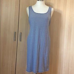 Motherhood Maternity L Ribbed Cotton Stripe Dress